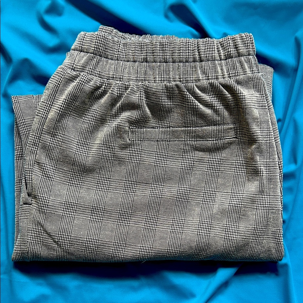 Grey Checkered Slacks, size L